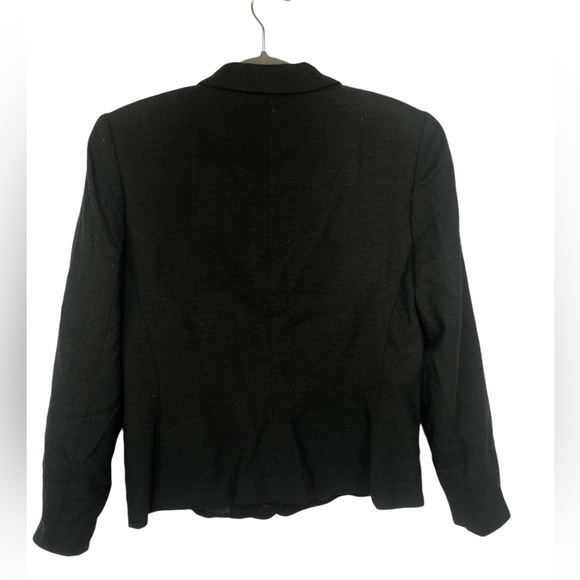 Amanda Smith Petites Wool Blazer Hunter Green Tweed Classic Style - Picture 2 of 10